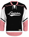 Lambda Phi Epsilon - Black Pink - Hockey Jersey
