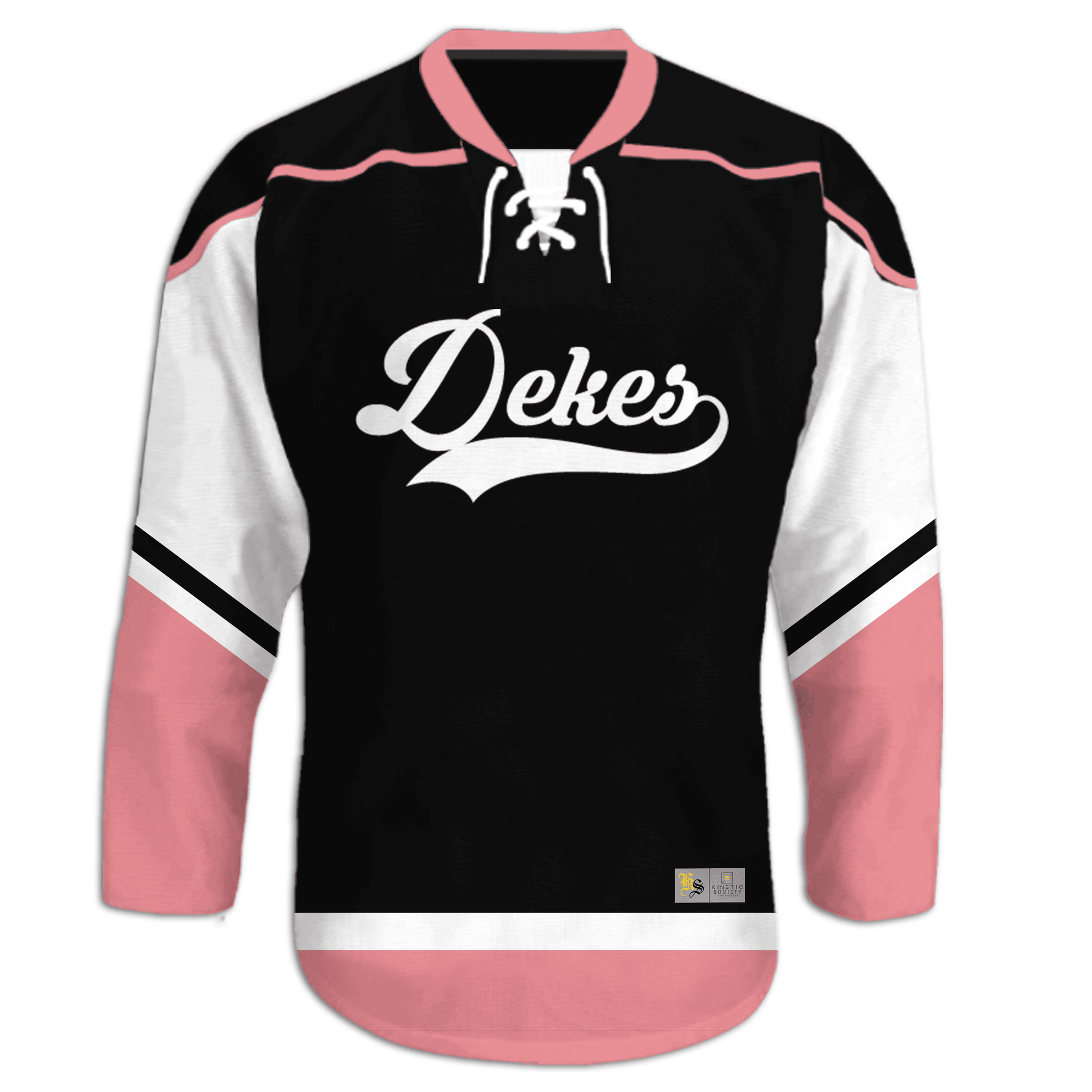 Delta Kappa Epsilon - Black Pink - Hockey Jersey