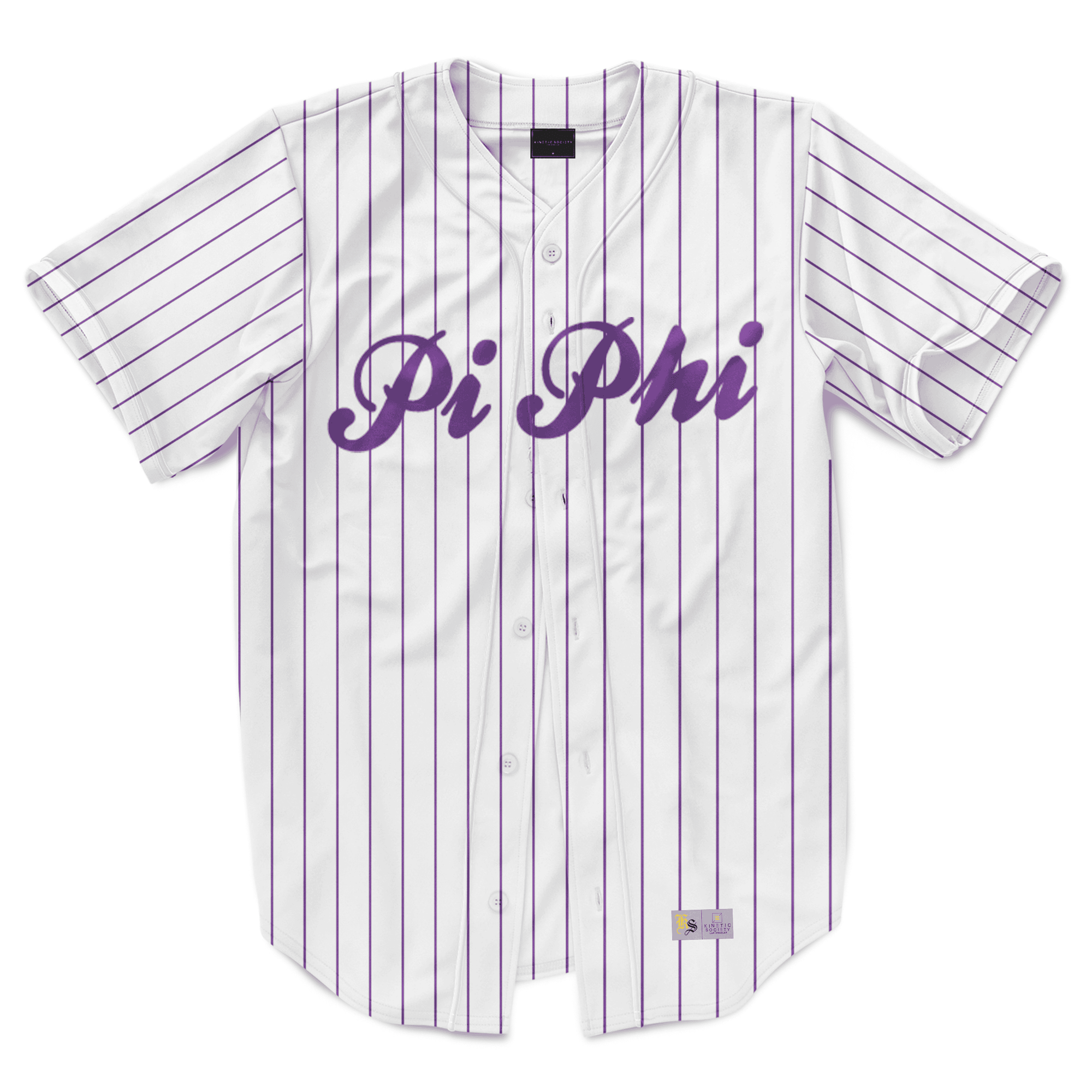 Pi Beta Phi - Purple Pinstipe - Baseball Jersey