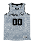Alpha Sigma Phi - Slate Bandana - Basketball Jersey