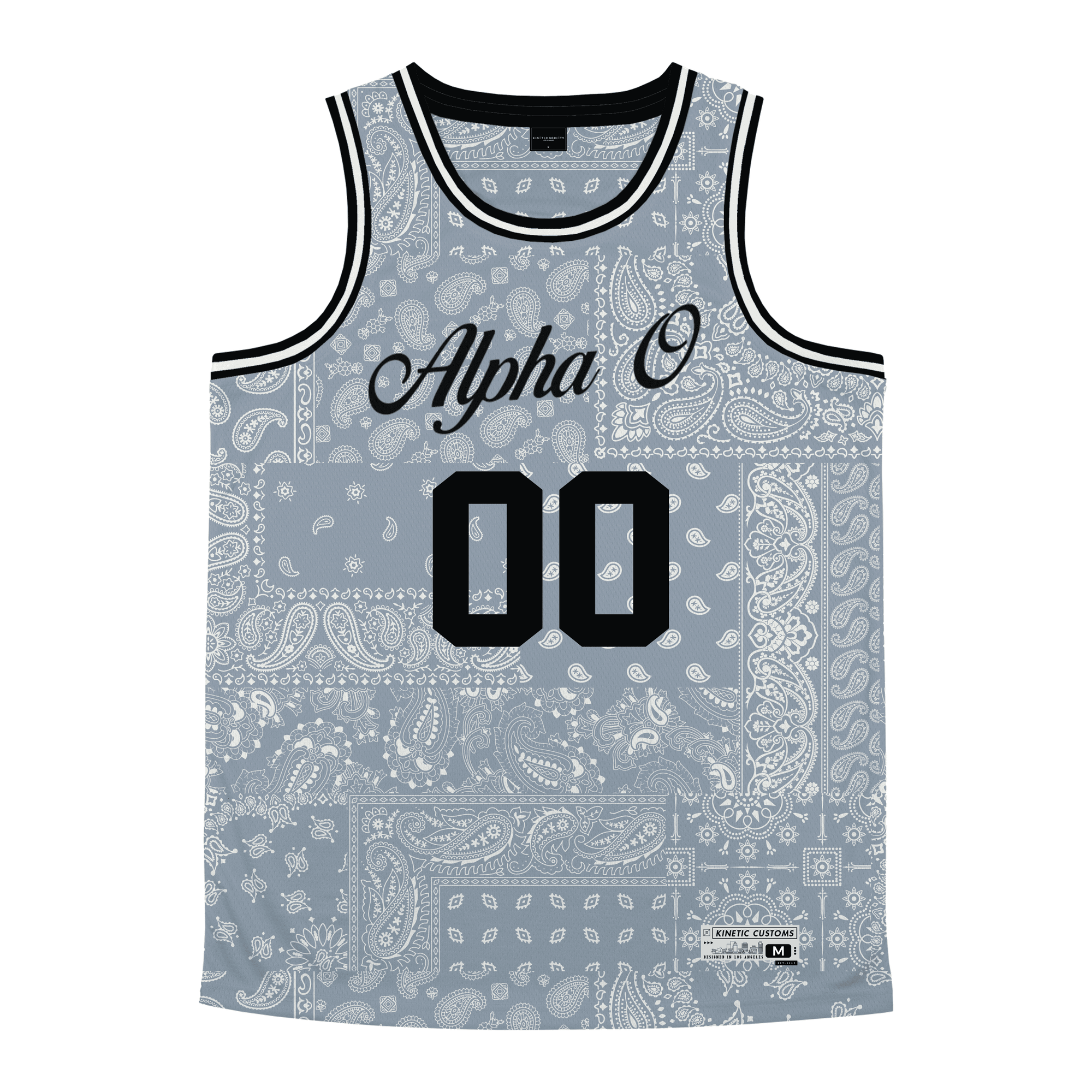 Alpha Omicron Pi - Slate Bandana - Basketball Jersey