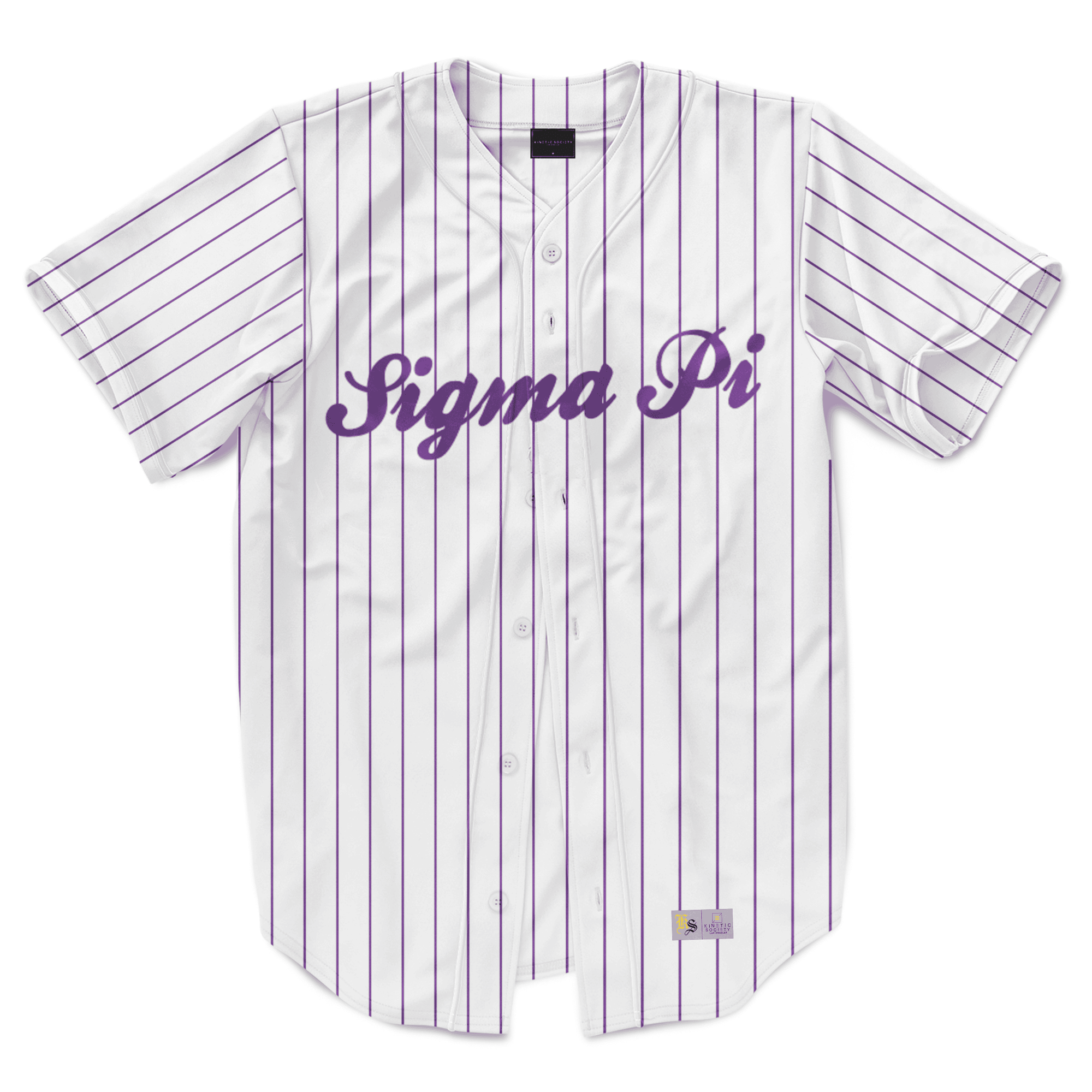 Sigma Pi - Purple Pinstipe - Baseball Jersey