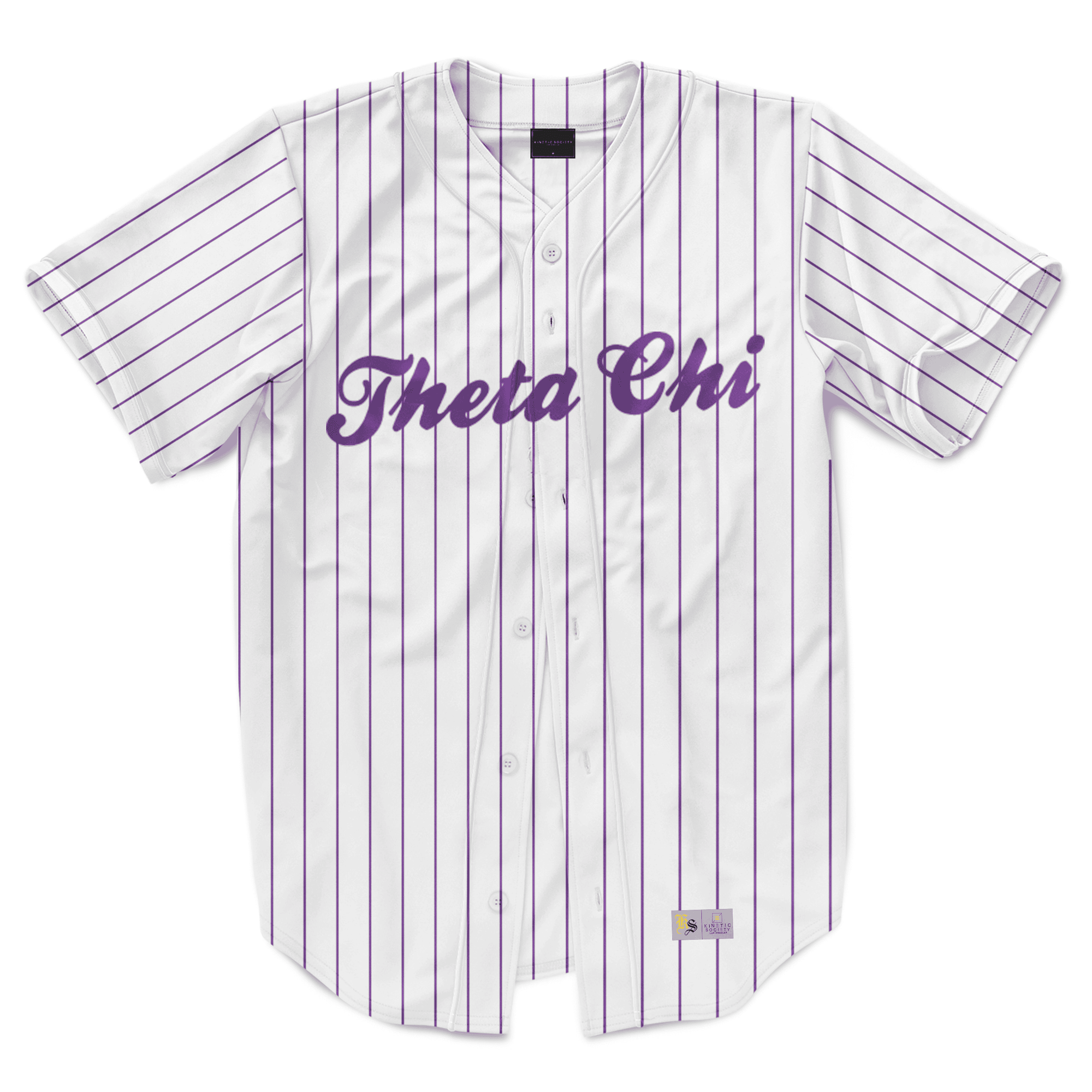 Theta Chi - Purple Pinstipe - Baseball Jersey