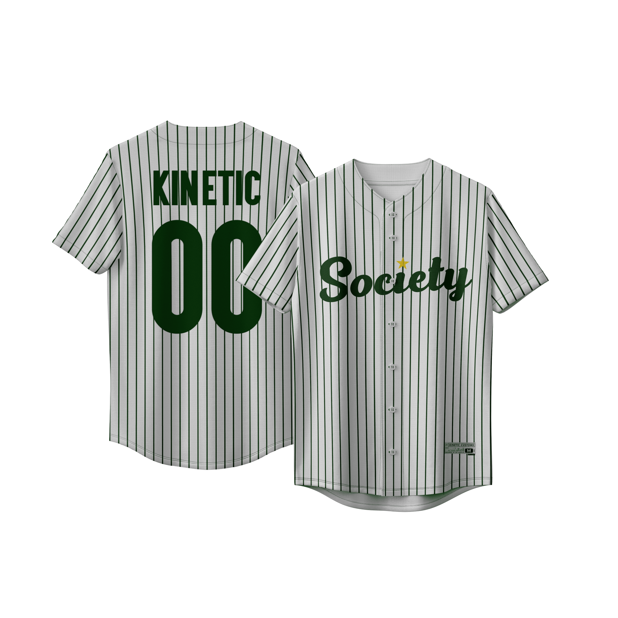 Kinetic ID - Green Pinstripe Baseball Jersey