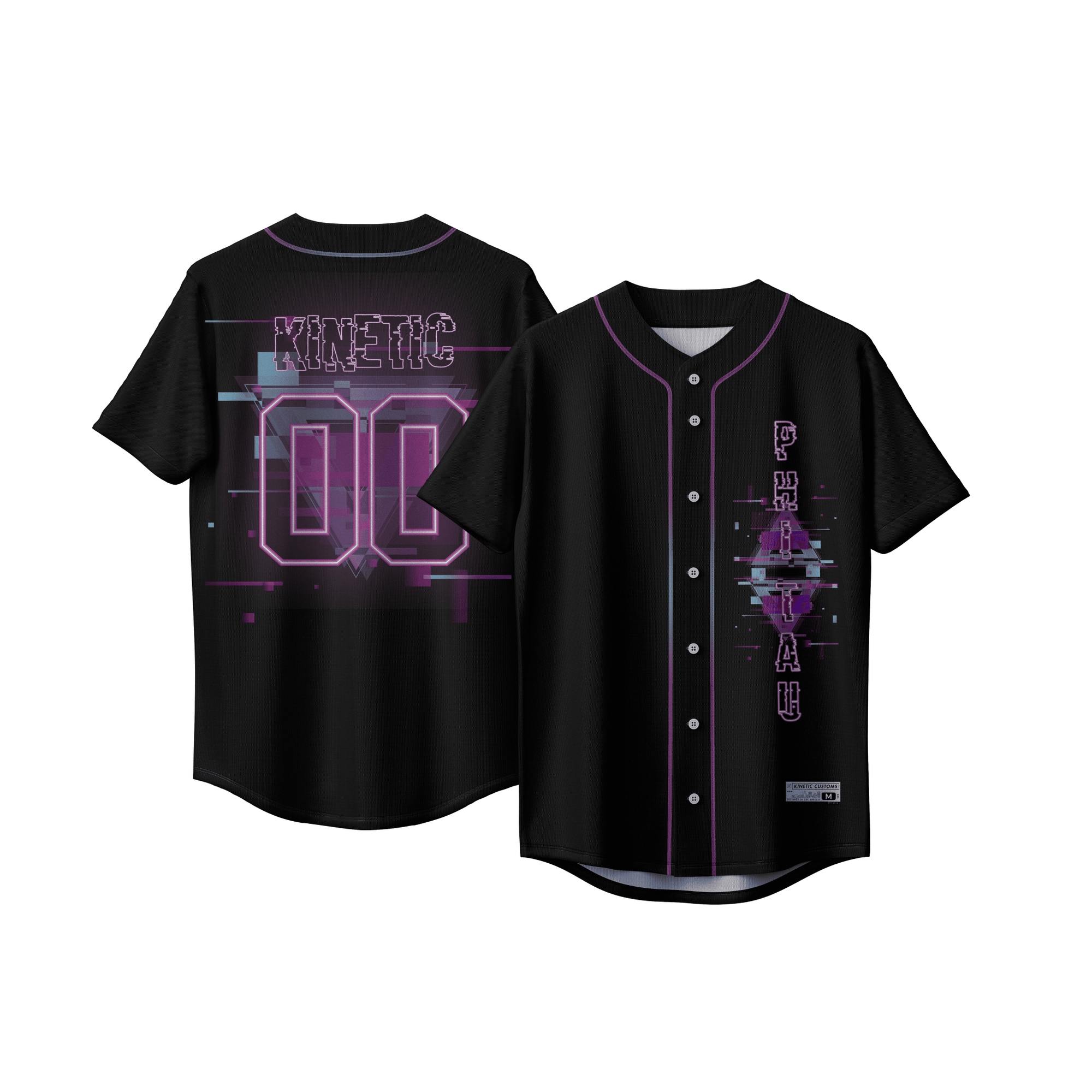 Phi Kappa Tau - Glitched Vision Baseball Jersey