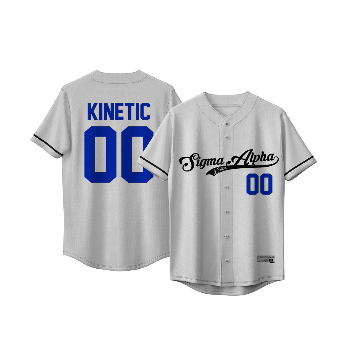 Sigma Baseball Sigma Alpha Epsilon - Classic Ballpark Blue Baseball Jersey – Kinetic ...