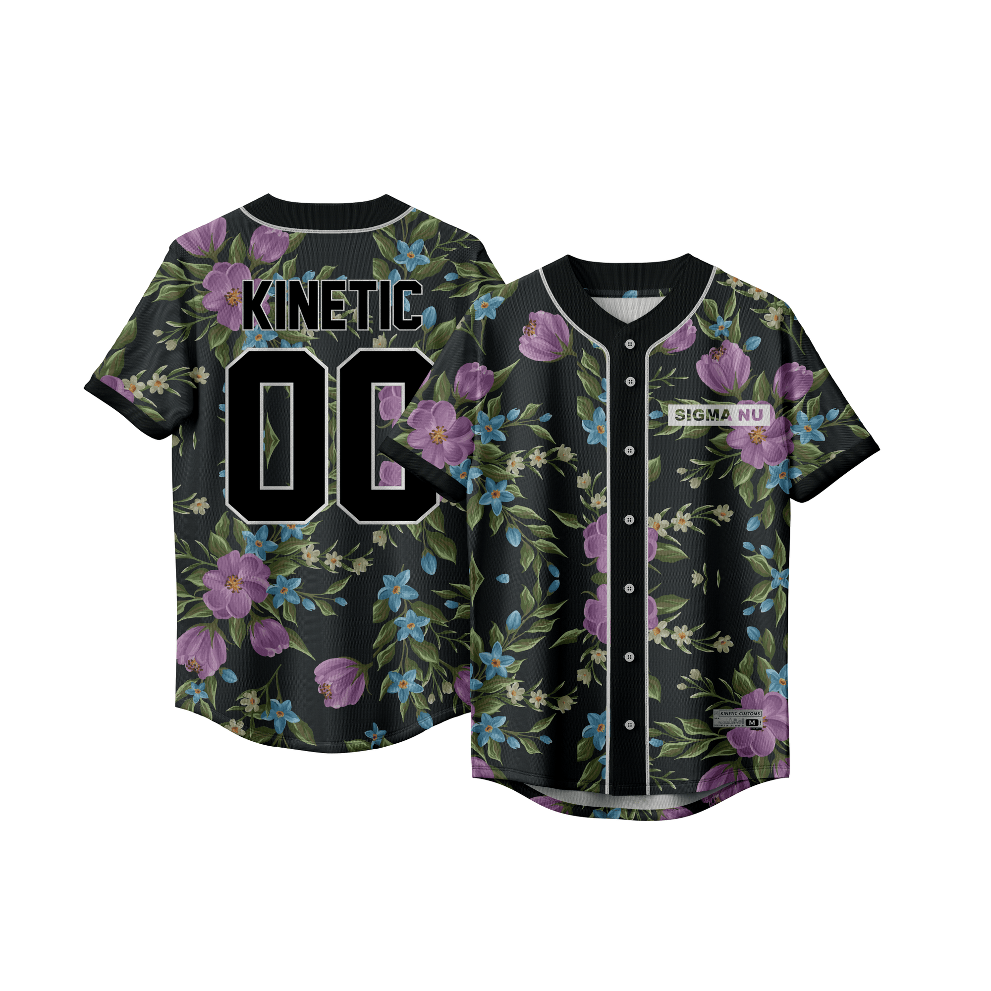 Sigma Nu - Midnight Bloom Baseball Jersey