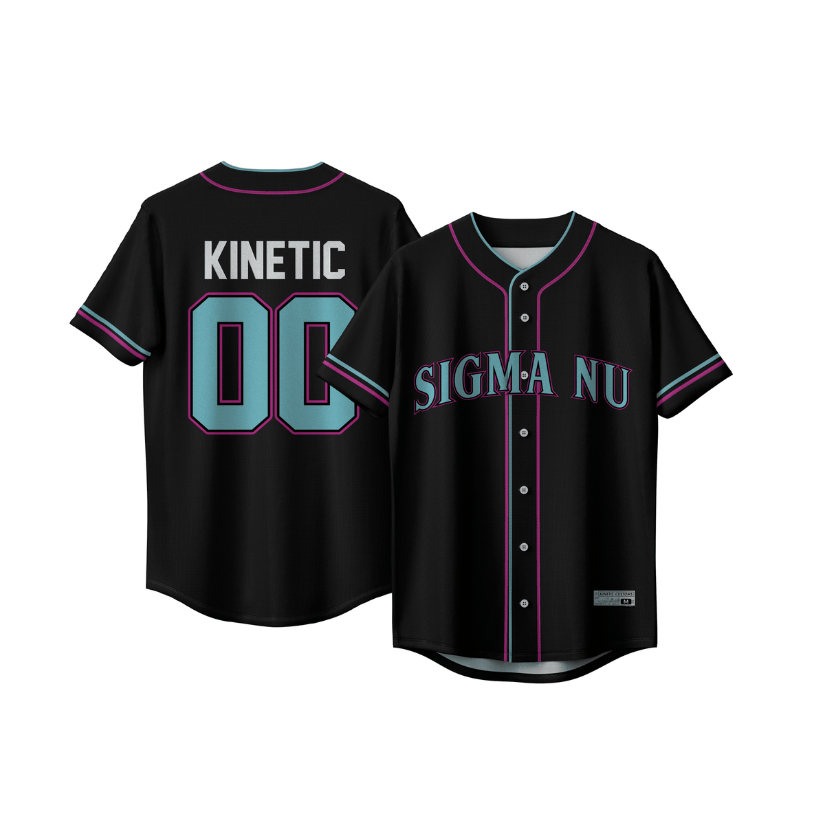 Sigma Baseball Sigma Nu - Neo Nightlife Baseball Jersey – Kinetic Society LLC