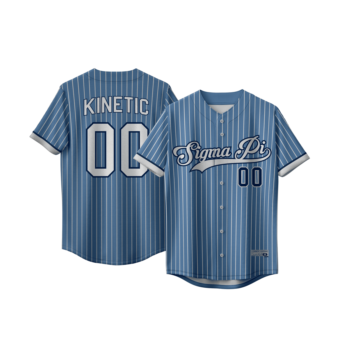 Sigma Baseball Sigma Pi - Blue Shade Baseball Jersey – Kinetic Society LLC