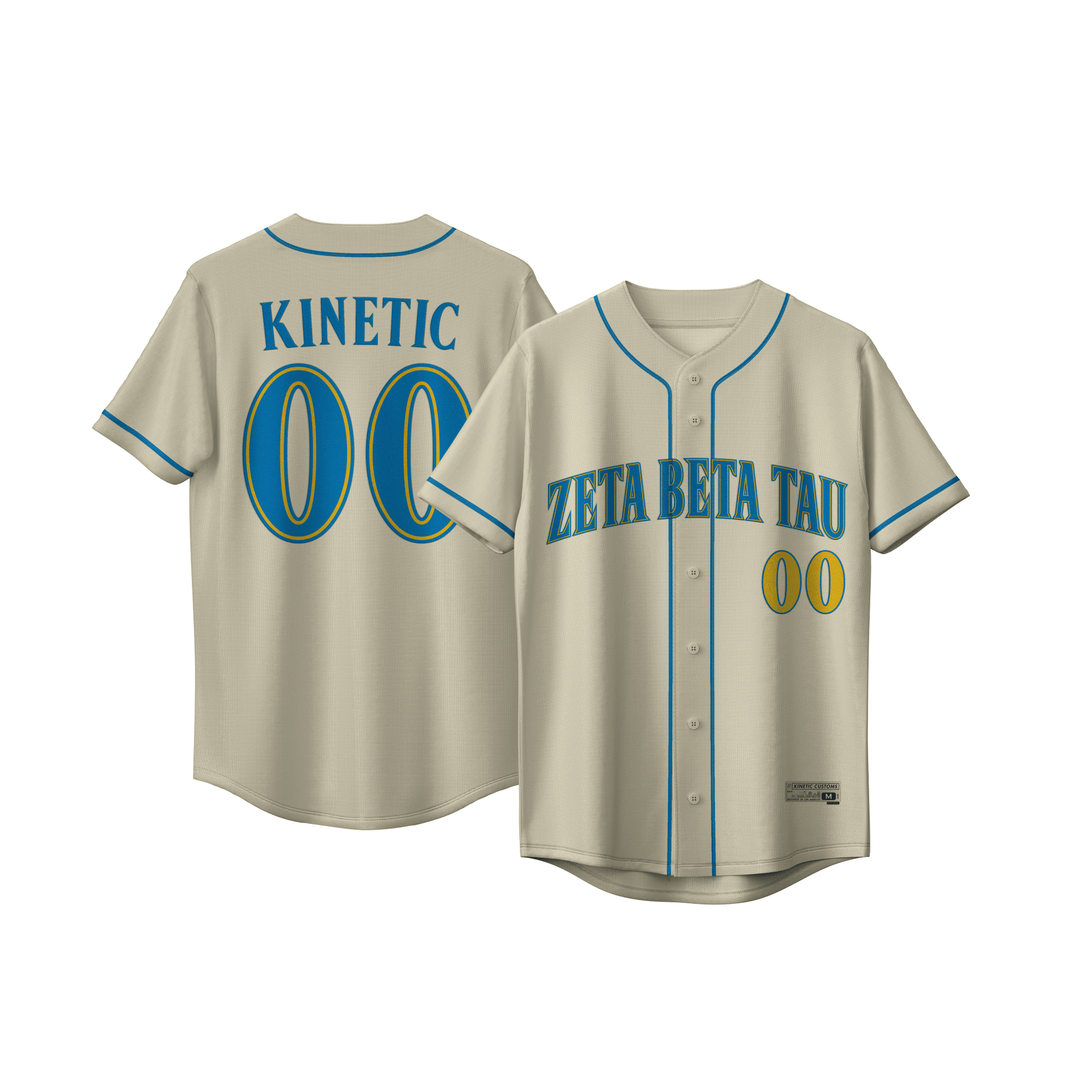 Zeta Beta Tau - Cream Baseball Jersey