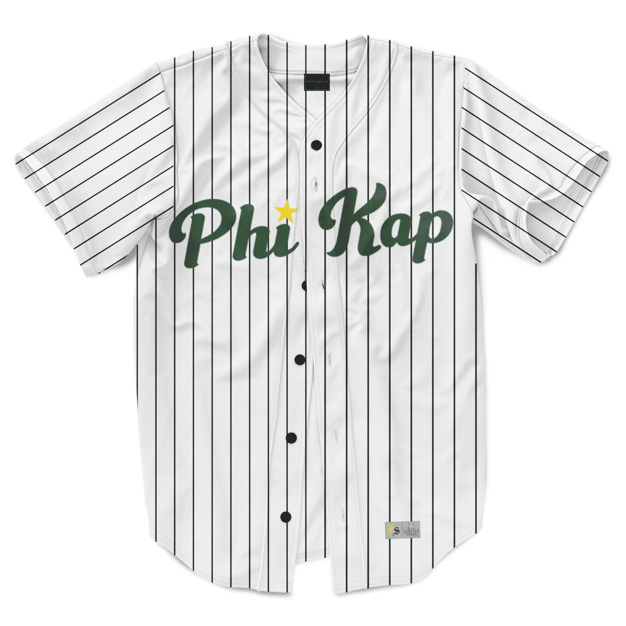 Phi Kappa Sigma - Green Pinstripe Baseball Jersey