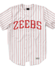 Zeta Beta Tau - Red Pinstripe Baseball Jersey