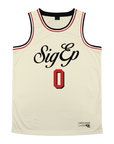 Sigma Phi Epsilon - VIntage Cream Basketball Jersey