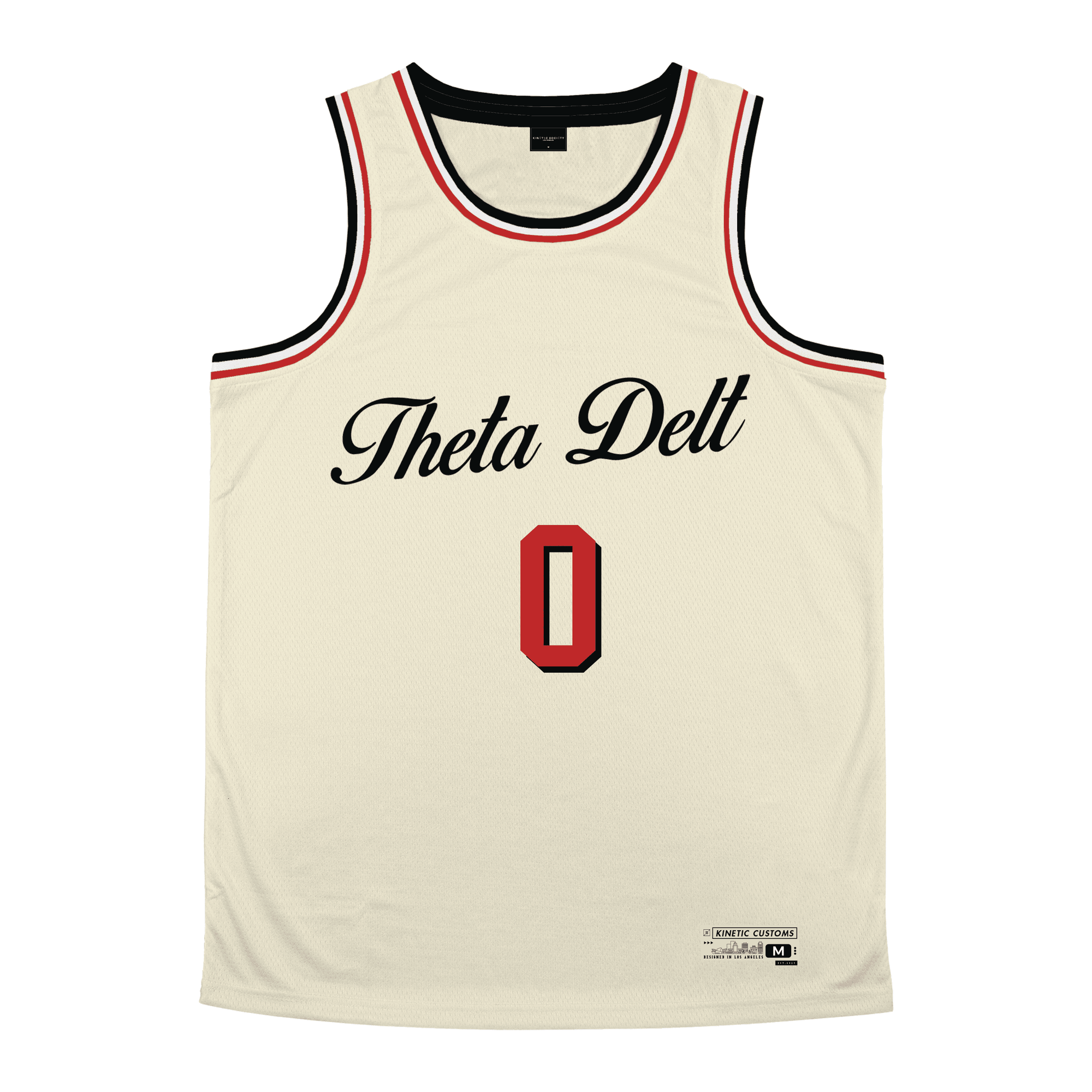 Theta Delta Chi - VIntage Cream Basketball Jersey