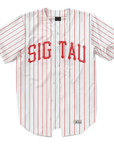 Sigma Tau Gamma - Red Pinstripe Baseball Jersey