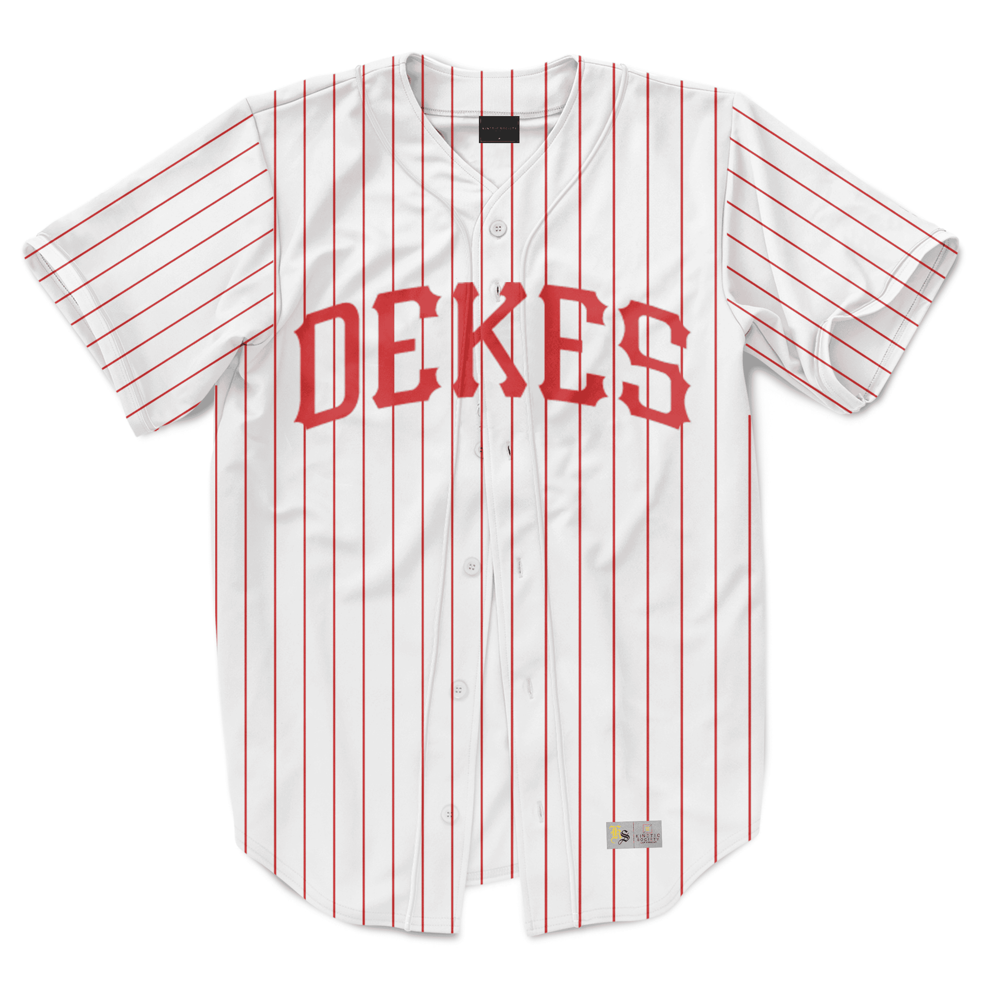 Delta Kappa Epsilon - Red Pinstripe Baseball Jersey