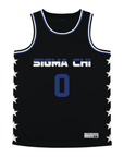 Sigma Chi - Black Star Night Mode Basketball Jersey