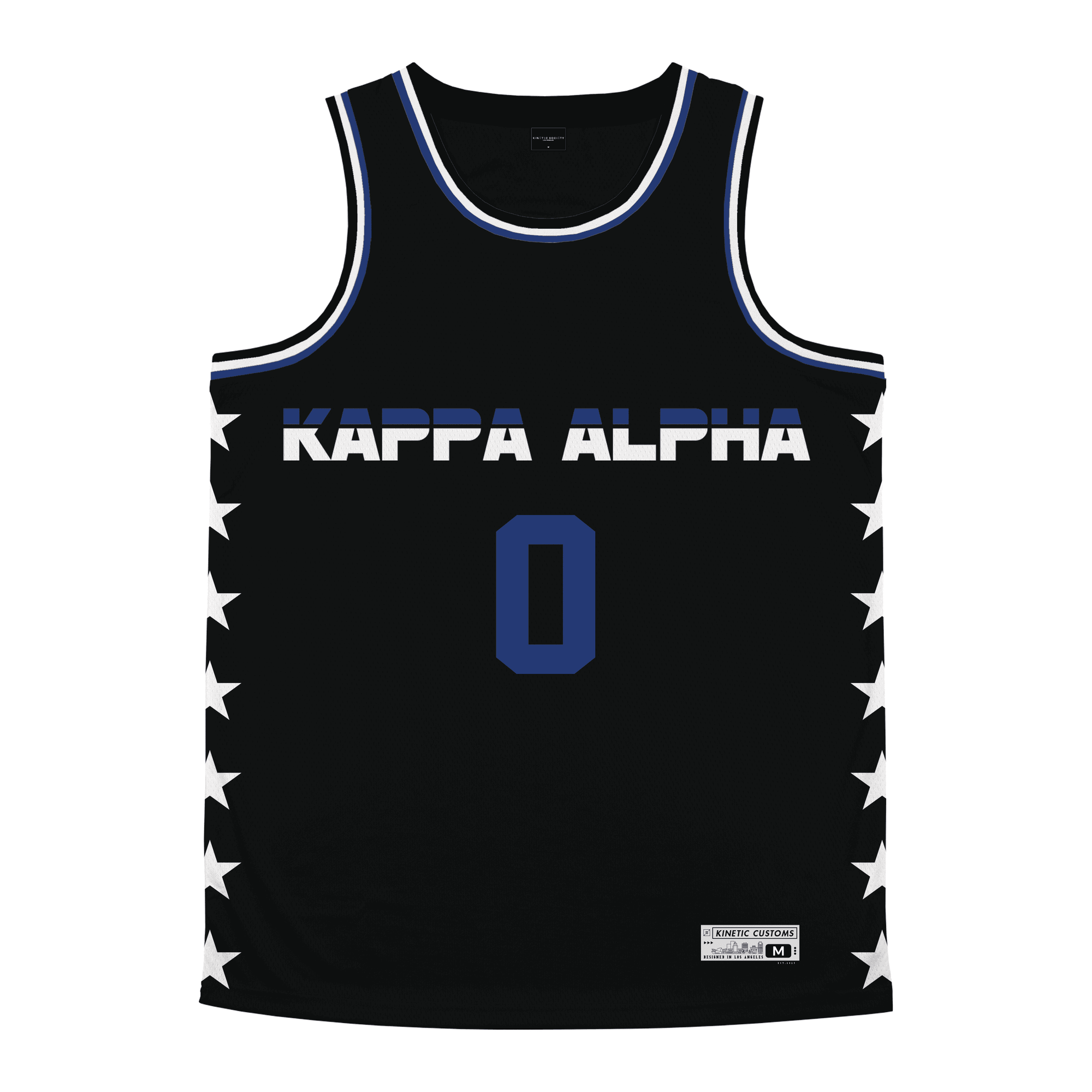 Kappa Alpha Order - Black Star Night Mode Basketball Jersey