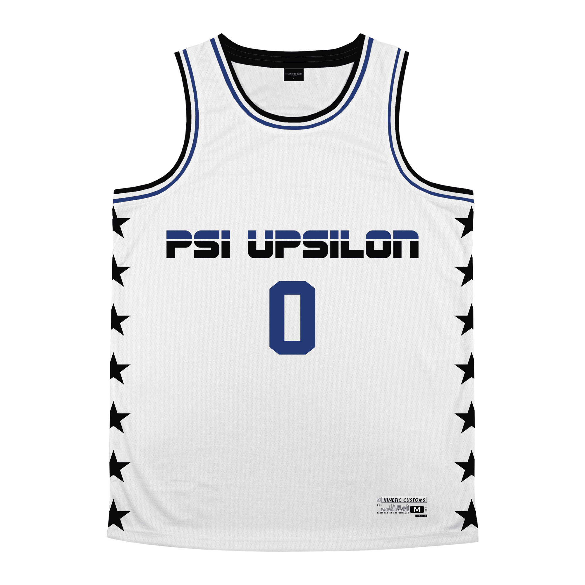 Psi Upsilon - Black Star Basketball Jersey