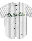 Delta Chi - Green Pinstripe Baseball Jersey