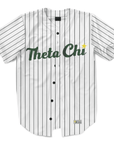 Theta Chi - Green Pinstripe Baseball Jersey
