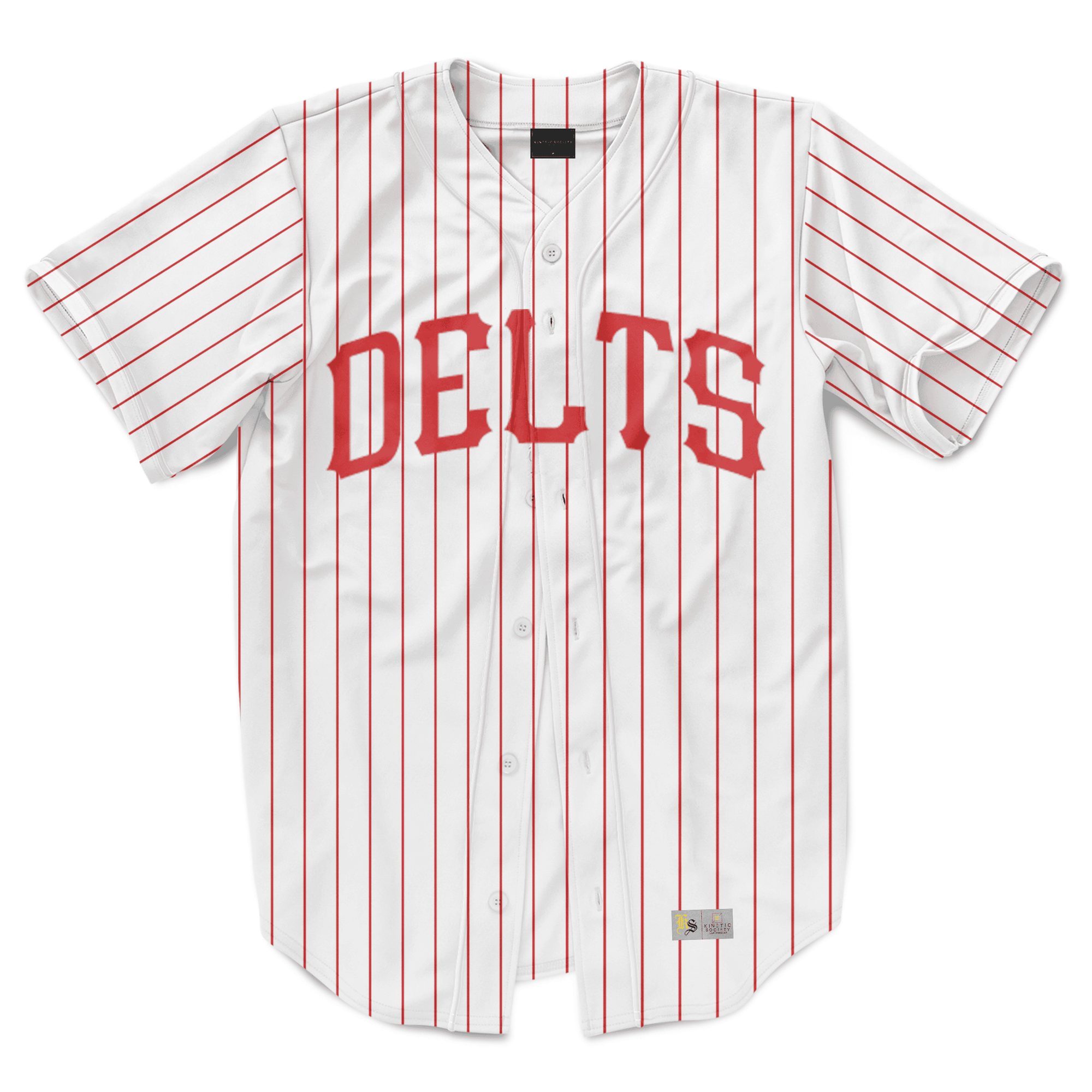 Delta Tau Delta - Red Pinstripe Baseball Jersey