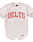 Delta Tau Delta - Red Pinstripe Baseball Jersey