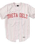Theta Delta Chi - Red Pinstripe Baseball Jersey