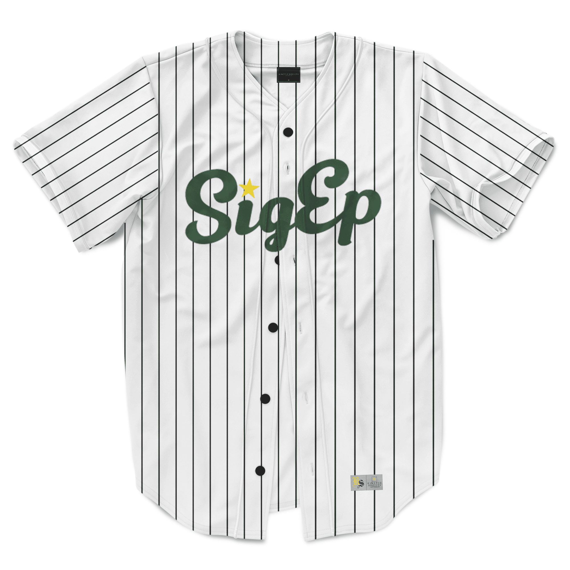 Sigma Phi Epsilon - Green Pinstripe Baseball Jersey