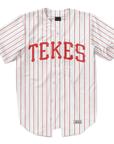 Tau Kappa Epsilon - Red Pinstripe Baseball Jersey