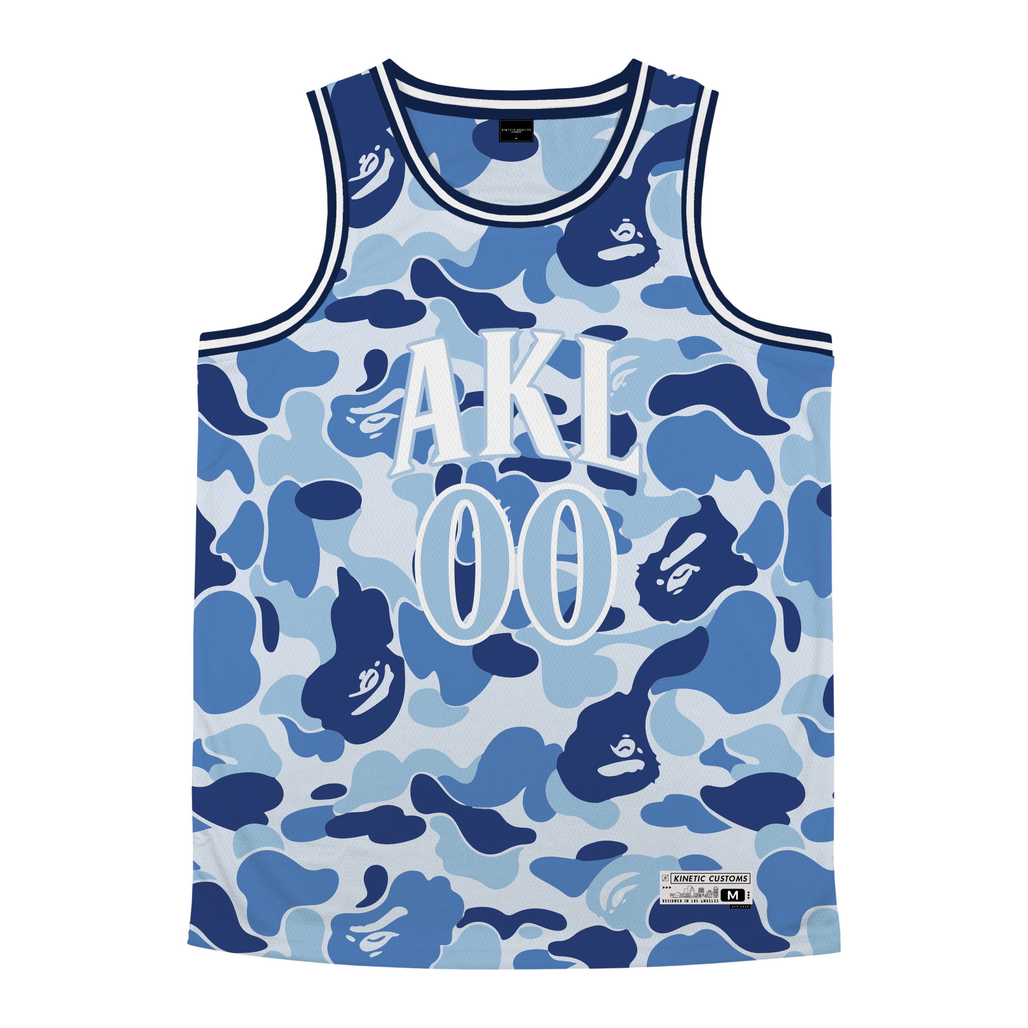 Alpha Kappa Lambda - Blue Camo Basketball Jersey