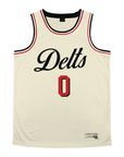 Delta Tau Delta - VIntage Cream Basketball Jersey