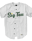 Sigma Tau Gamma - Green Pinstripe Baseball Jersey