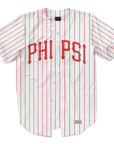 Phi Kappa Psi - Red Pinstripe Baseball Jersey