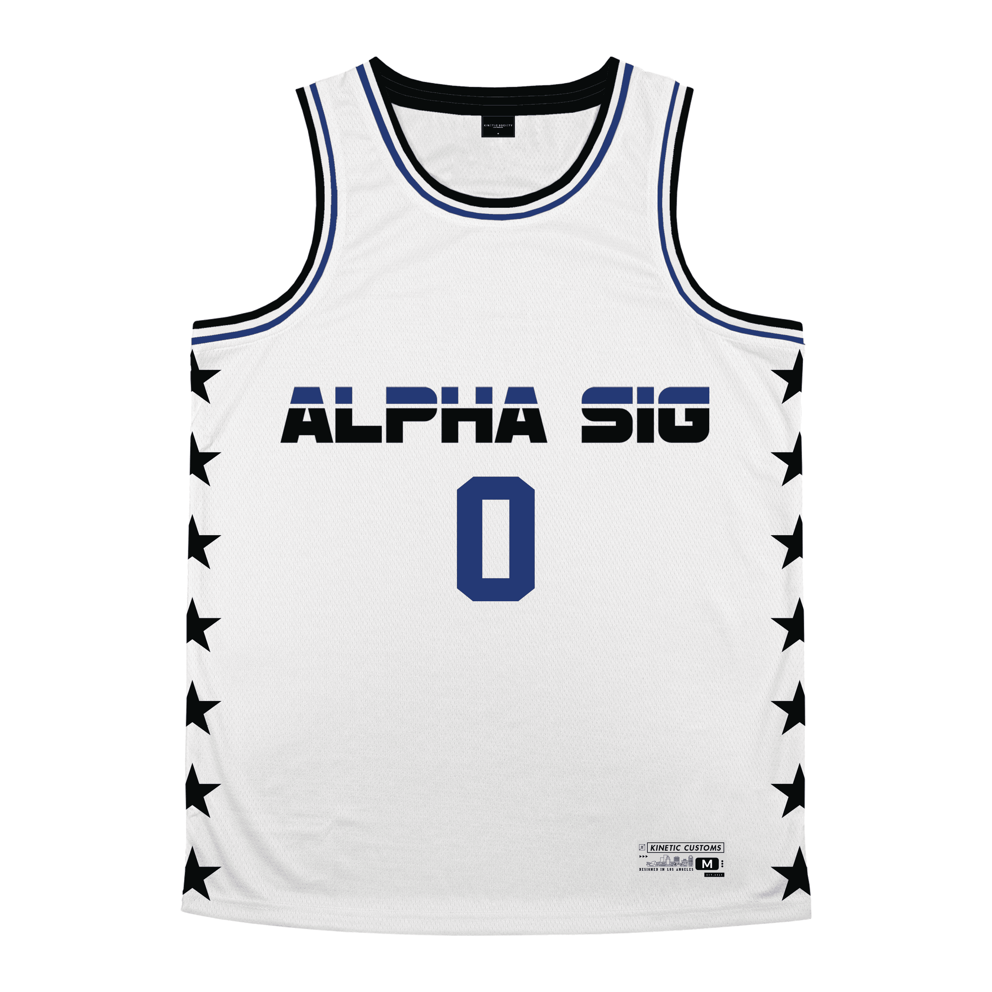 Alpha Sigma Phi - Black Star Basketball Jersey