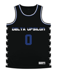 Delta Upsilon - Black Star Night Mode Basketball Jersey