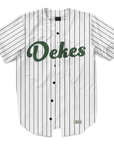 Delta Kappa Epsilon - Green Pinstripe Baseball Jersey