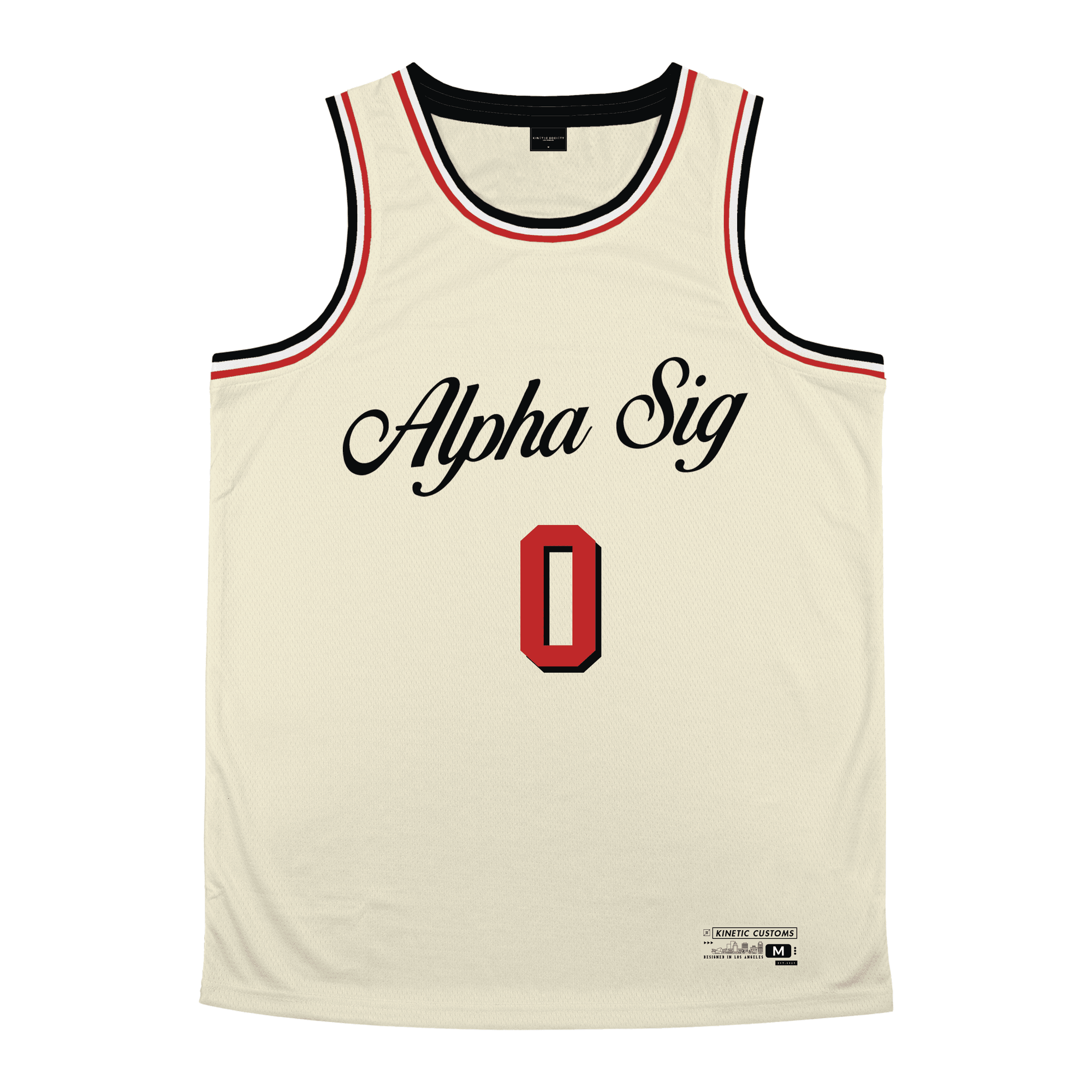 Alpha Sigma Phi - VIntage Cream Basketball Jersey