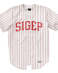 Sigma Phi Epsilon - Red Pinstripe Baseball Jersey