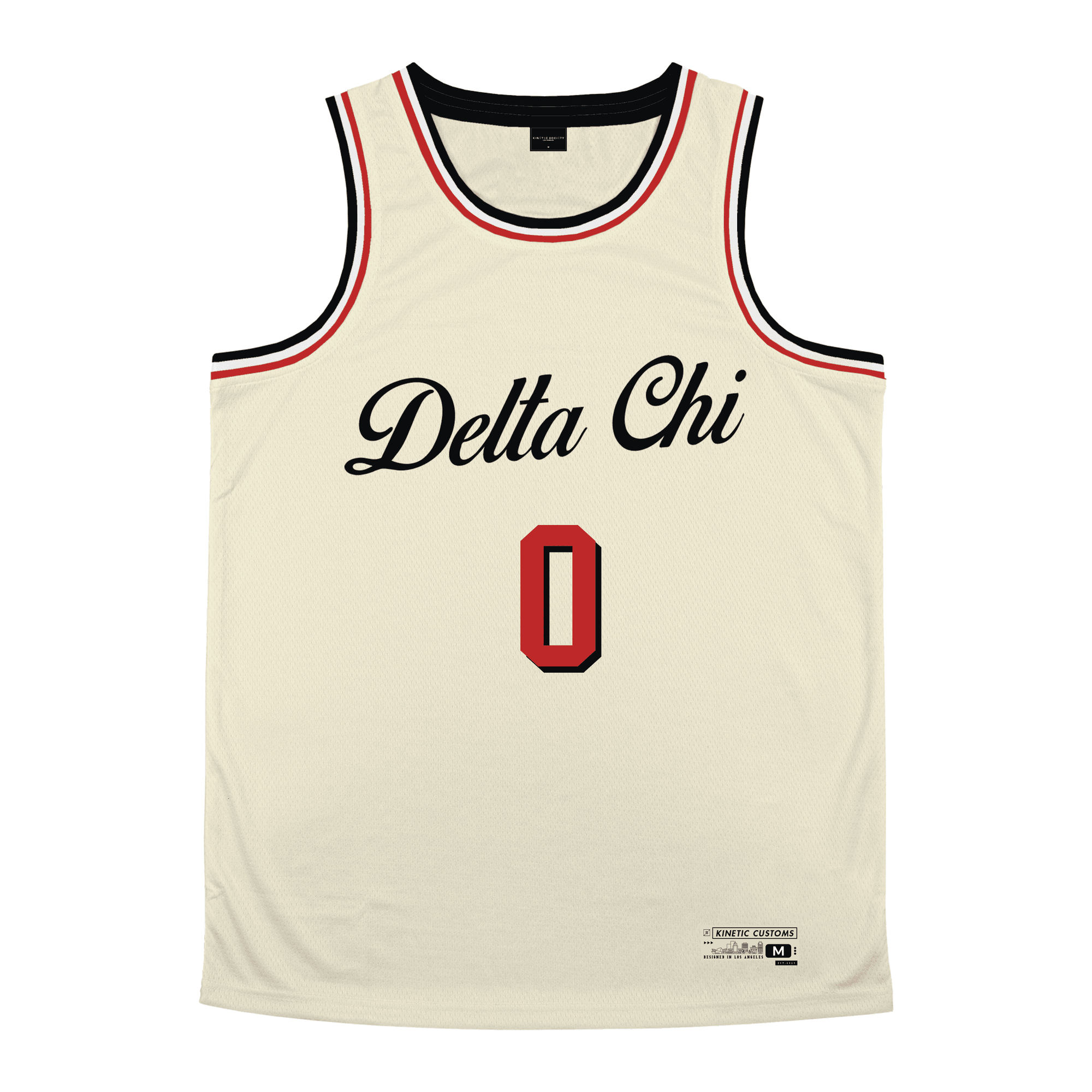 Delta Chi - VIntage Cream Basketball Jersey