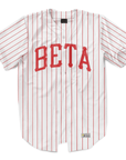Beta Theta Pi - Red Pinstripe Baseball Jersey