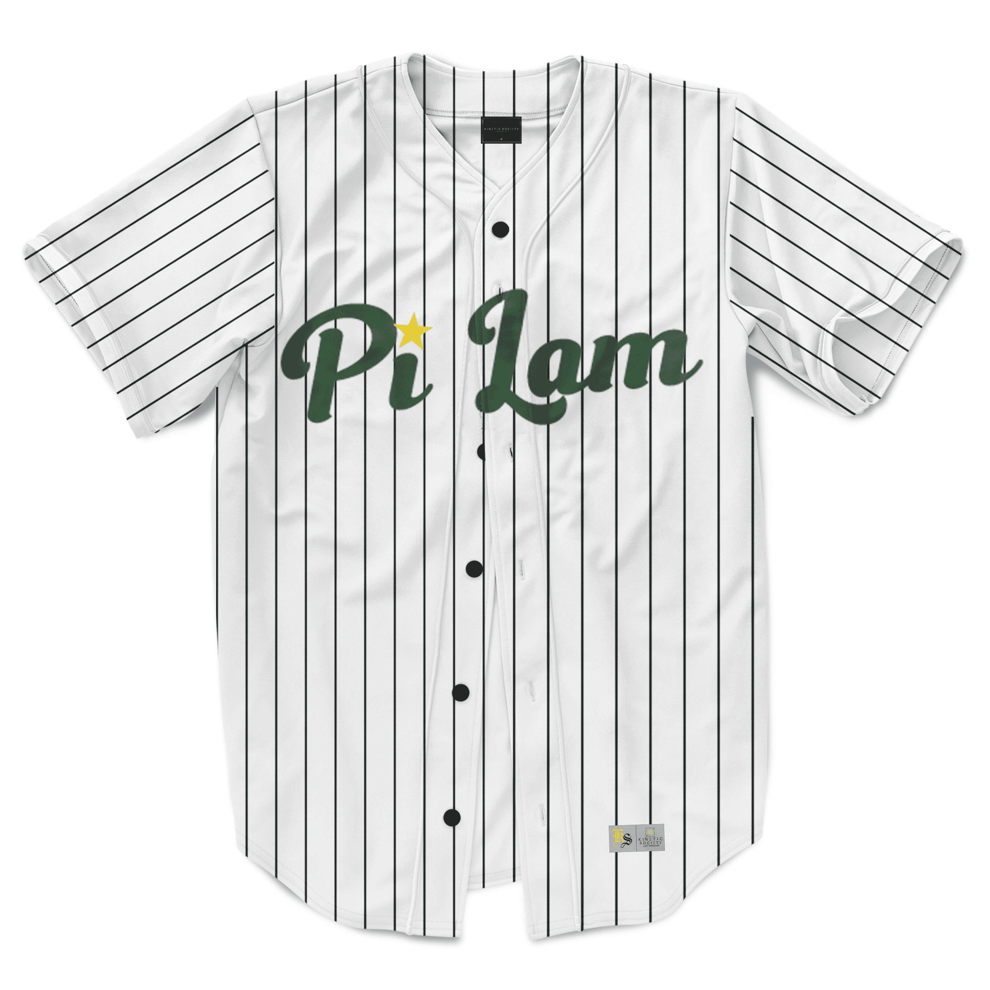 Pi Lambda Phi - Green Pinstripe Baseball Jersey