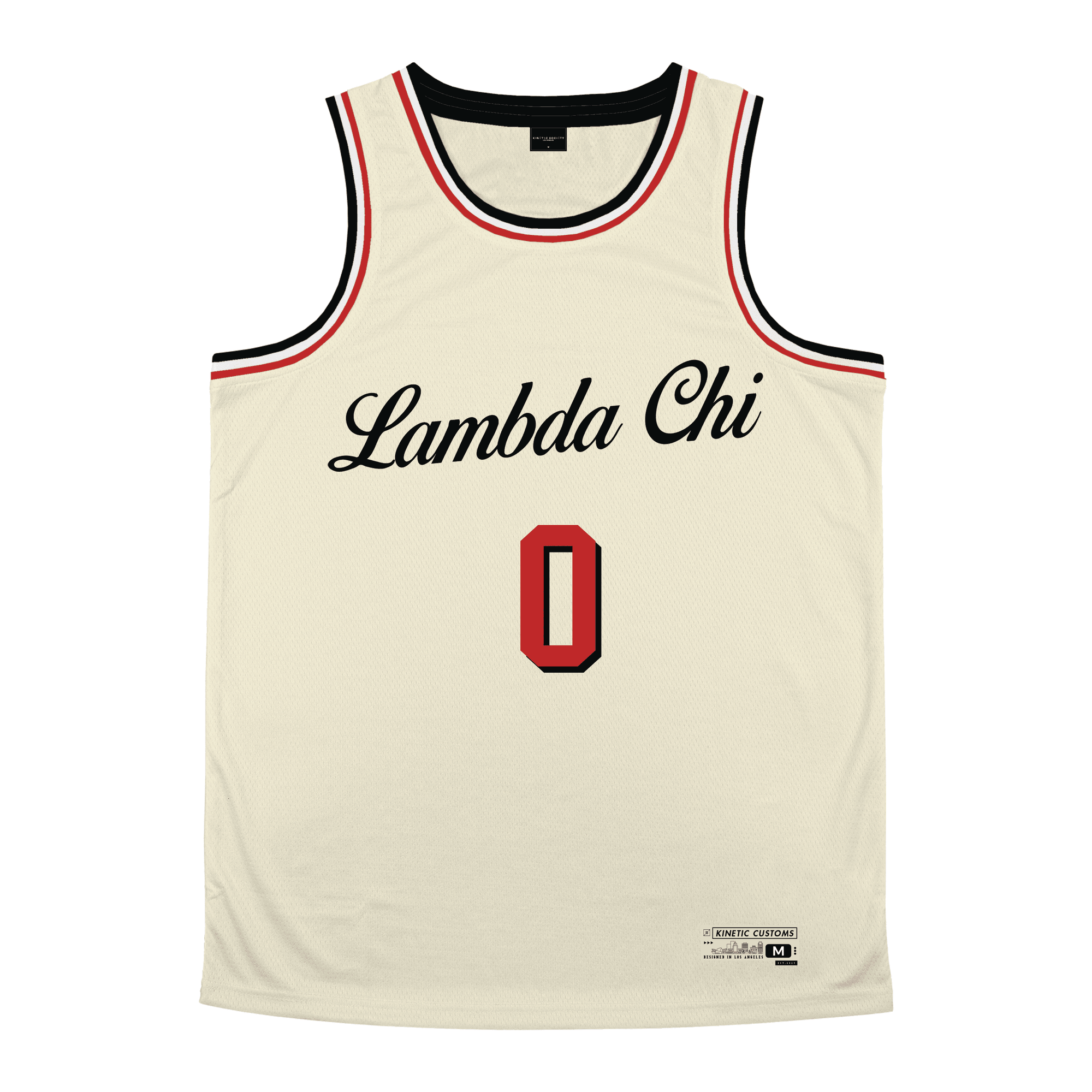 Lambda Chi Alpha - VIntage Cream Basketball Jersey