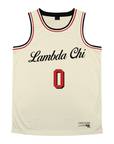 Lambda Chi Alpha - VIntage Cream Basketball Jersey