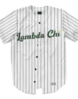 Lambda Chi Alpha - Green Pinstripe Baseball Jersey