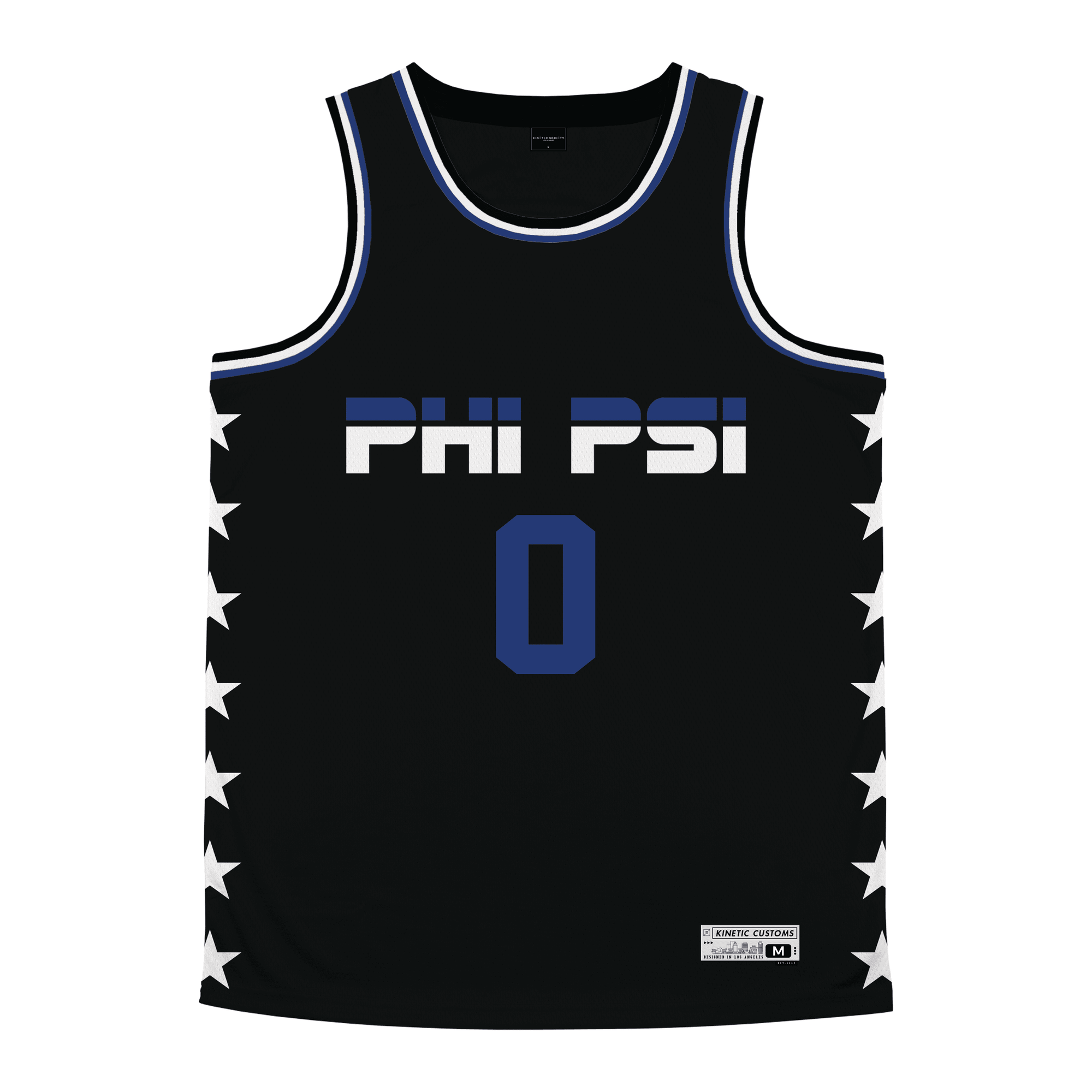 Phi Kappa Psi - Black Star Night Mode Basketball Jersey