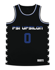 Psi Upsilon - Black Star Night Mode Basketball Jersey