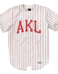 Alpha Kappa Lambda - Red Pinstripe Baseball Jersey