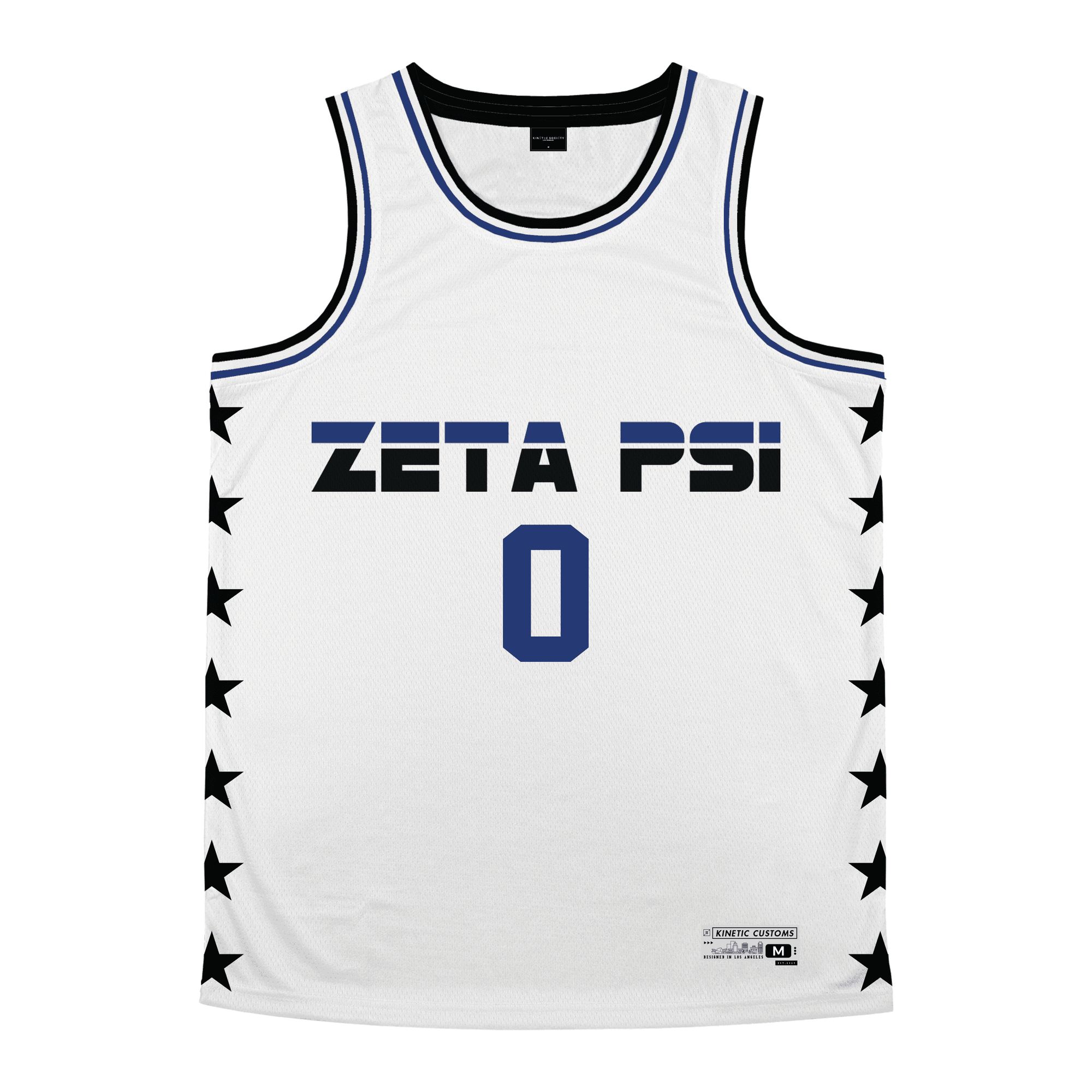 Zeta Psi - Black Star Basketball Jersey