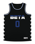 Beta Theta Pi - Black Star Night Mode Basketball Jersey